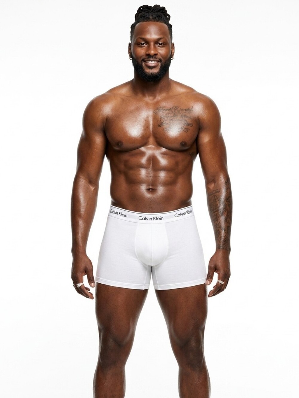 Calvin Klein Men’s Cotton Stretch 3-Pack Boxer Briefs White Size M – New
